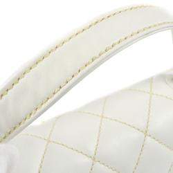 Chanel White Calfskin Wild Stitch Handbag