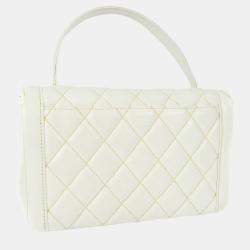 Chanel White Calfskin Wild Stitch Handbag