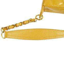 Pre Owned Chanel Beige Calfskin Chain CC Shoulder Bag