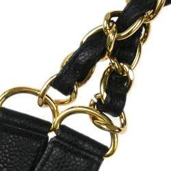 Chanel Black Calfskin Petite Shopping Tote Handbag