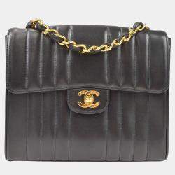 Chanel Black Lambskin Mademoiselle Single Chain Shoulder Bag