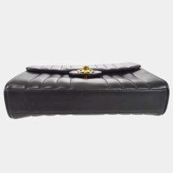 Chanel Black Lambskin Mademoiselle Single Chain Shoulder Bag