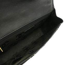 Pre Owned Chanel Black Calfskin Wild Stitch Handbag