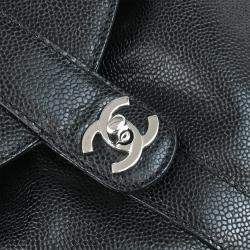 Chanel Black Calfskin CC Turnlock Backpack