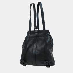 Chanel Black Calfskin CC Turnlock Backpack