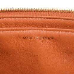 Chanel Orange Lambskin Classic Flap Chain Backpack
