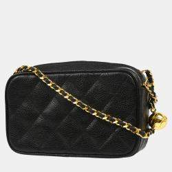 Chanel Black Calfskin Mini Camera Bag 
