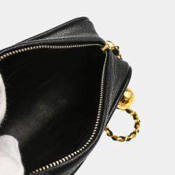 Chanel Black Calfskin Mini Camera Bag 