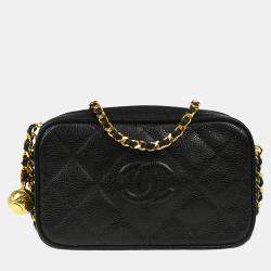 Chanel Black Calfskin Mini Camera Bag 
