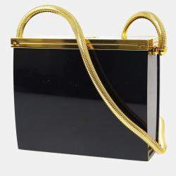 Pre Owned Chanel Black Acrylic Crossbody Shoulder Bag