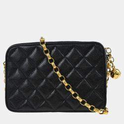Pre Owned Chanel Black Calfskin Mini Camera Bag 