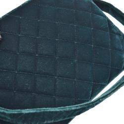 Chanel Moss Green Velvet Handbag