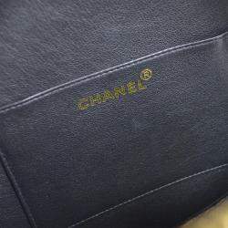 Chanel Black Patent Leather Round Vanity Handbag