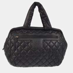 Chanel Black Nylon Coco Cocoon Handbag 