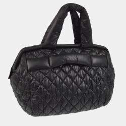 Chanel Black Nylon Coco Cocoon Handbag 