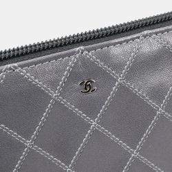 Chanel Gray Calfskin Wallet On Chain
