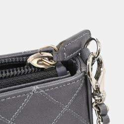 Chanel Gray Calfskin Wallet On Chain