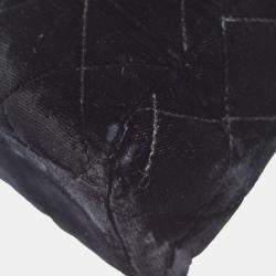 Chanel Black Velvet CC Turnlock Handbag