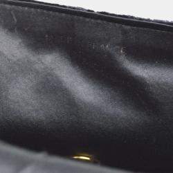 Chanel Black Velvet CC Turnlock Handbag