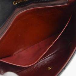 Chanel Black Lambskin Single Flap Shoulder Bag 