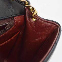Chanel Black Lambskin Single Flap Shoulder Bag 
