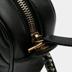 Pre Owned Chanel Black Chevron Lambskin Pyramid CC Camera Bag