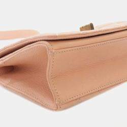 Chanel Pink Small Quilted Goatskin Rita Top Handle Flap