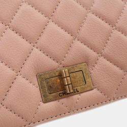 Chanel Pink Small Quilted Goatskin Rita Top Handle Flap
