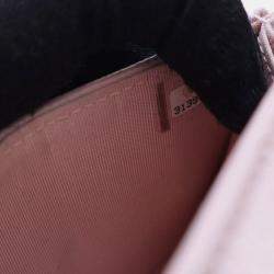 Chanel Pink Quilted Caviar Coco Candy Card Holder on Chain