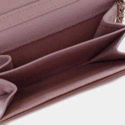 Chanel Pink Quilted Caviar Coco Candy Card Holder on Chain