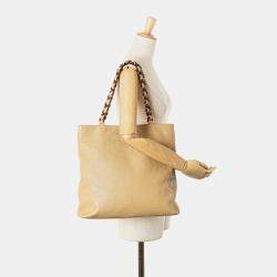 Chanel Brown CC Caviar Chain Tote