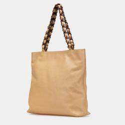 Chanel Brown CC Caviar Chain Tote