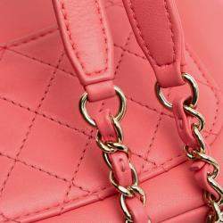 Pre Owned Chanel Pink Lambskin Giant Crystal CC Camera Bag