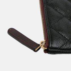 Chanel Black Large Quilted Caviar O Case Clutch
