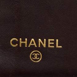 Chanel Black Quilted Caviar Leather CC L-Yen Continental Wallet