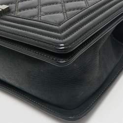 Chanel Black Quilted Leather Medium Boy Flap Bag