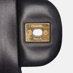 Pre Owned Chanel Black Jumbo Classic Lambskin Double Flap