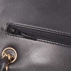 Pre Owned Chanel Black Jumbo Classic Lambskin Double Flap