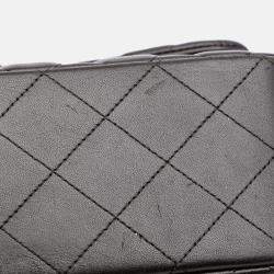 Pre Owned Chanel Black Jumbo Classic Lambskin Double Flap