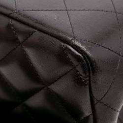 Pre Owned Chanel Black Jumbo Classic Lambskin Double Flap