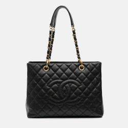 Chanel Black Caviar Grand Shopping Tote