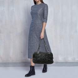Chanel Black Quilted Leather Astrakan Bowler Bag