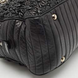 Chanel Black Quilted Leather Astrakan Bowler Bag