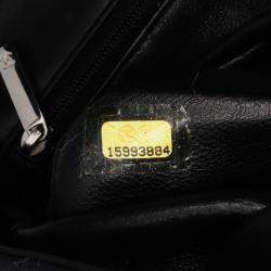 Pre Owned Chanel Black Reissue 2.55 Metallic Lambskin Roll Clutch