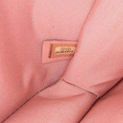 Pre Owned Chanel Pink Large Quilted Goatskin CC Box Flap