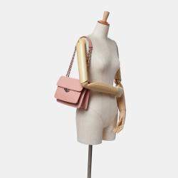 Pre Owned Chanel Pink Large Quilted Goatskin CC Box Flap