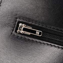 Chanel Black Quilted Suede Cocostellar Wallet on Chain