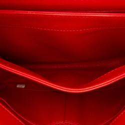 Chanel Red Small Chevron Lambskin Trendy CC Flap