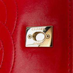 Chanel Red Small Chevron Lambskin Trendy CC Flap