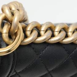 Chanel Black Quilted Leather Small Boy Flap Bag